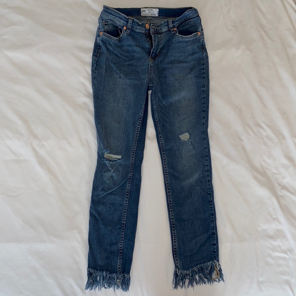 Free People fringe jeans